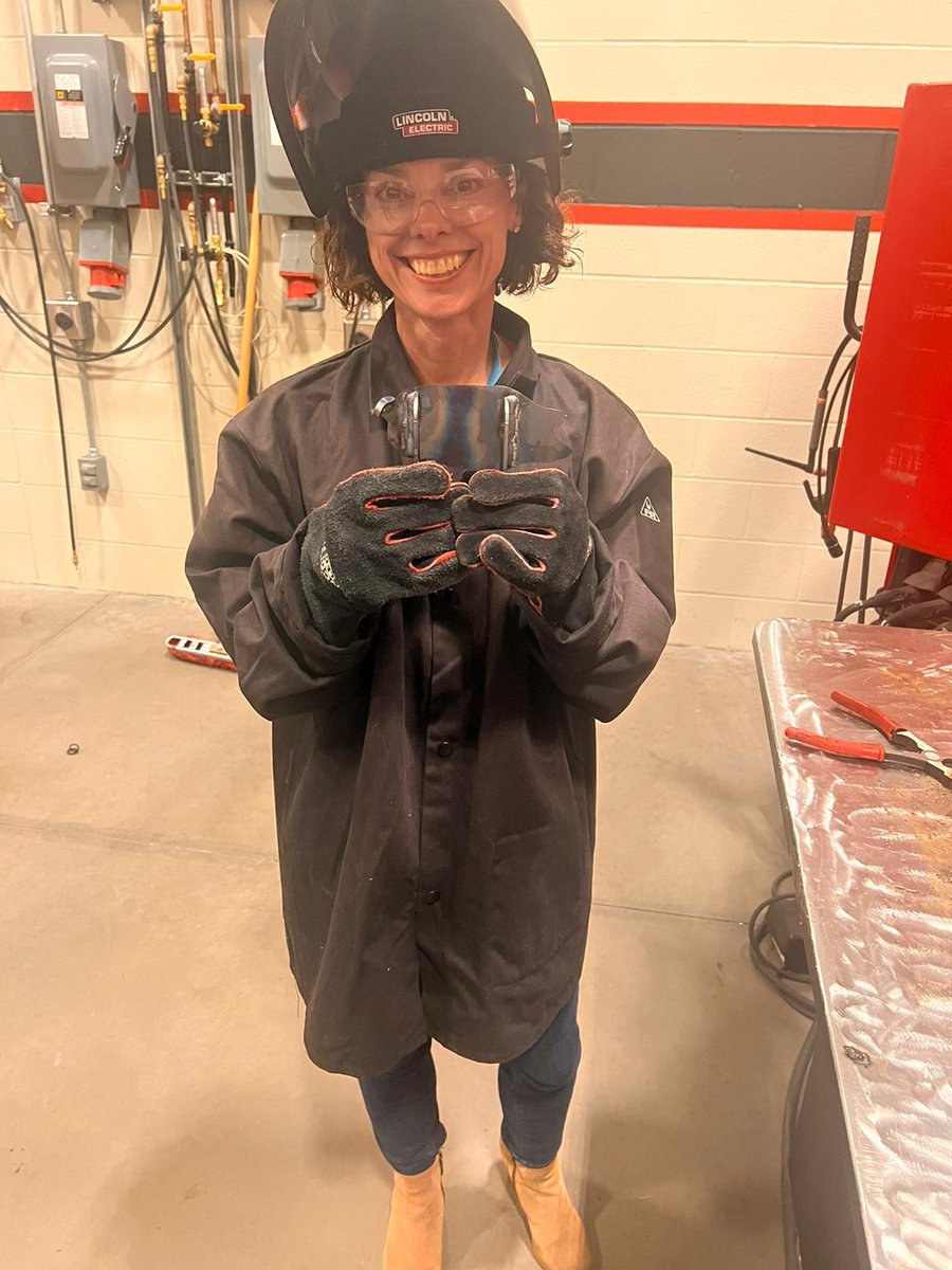 💥 SkillsUSA Executive Director by day, welder by night! 💥I had the opportunity to try out welding for the first time ever at Lincoln Electric's headquarters today. It has been such an amazing week at the #WorldSkills22 Special Edition Competition presented by Samsung!