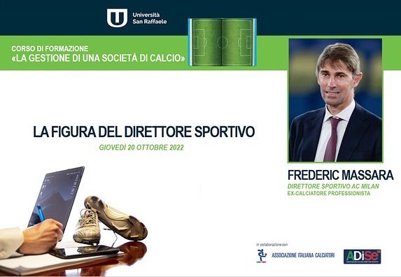 fabiopoli1's tweet photo. ⚽️ LA FIGURA DEL DIRETTORE SPORTIVO ... RACCONTATA DAI PROTAGONISTI!

📚Frederic Massara [DS AC Milan] e Walter Sabatini [storico DS], oggi, al corso di preparazione all'esame FIGC da Direttore Sportivo @assocalciatori @Unisanraffaele e #assodirettori #adise https://t.co/REz8LC6POc