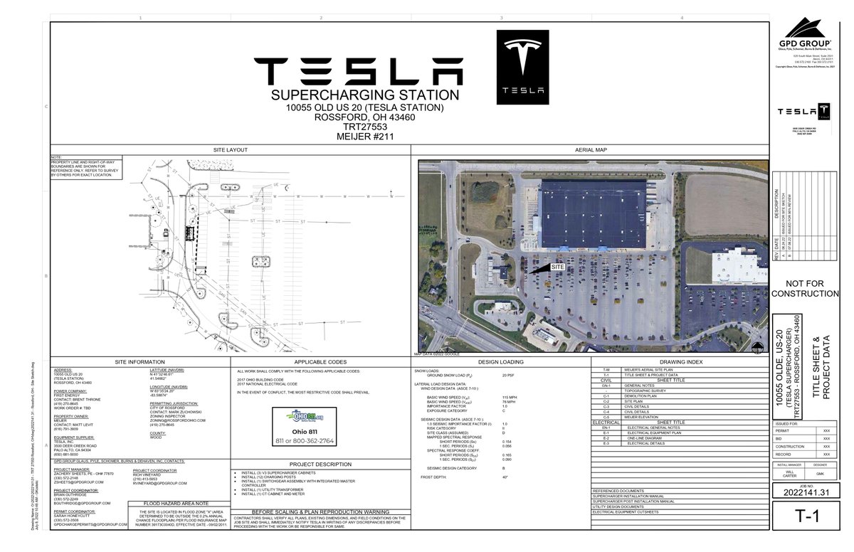 MarcoRPi1's tweet photo. A new Supercharger is coming soon to Rossford, Ohio!!

12 V4 stalls are coming soon to the Meijer's grocery store at 10055 US. 20, about a mile off I-75. 

Permits have recently been issued, so construction may be starting soon... https://t.co/NZjIW7gztm