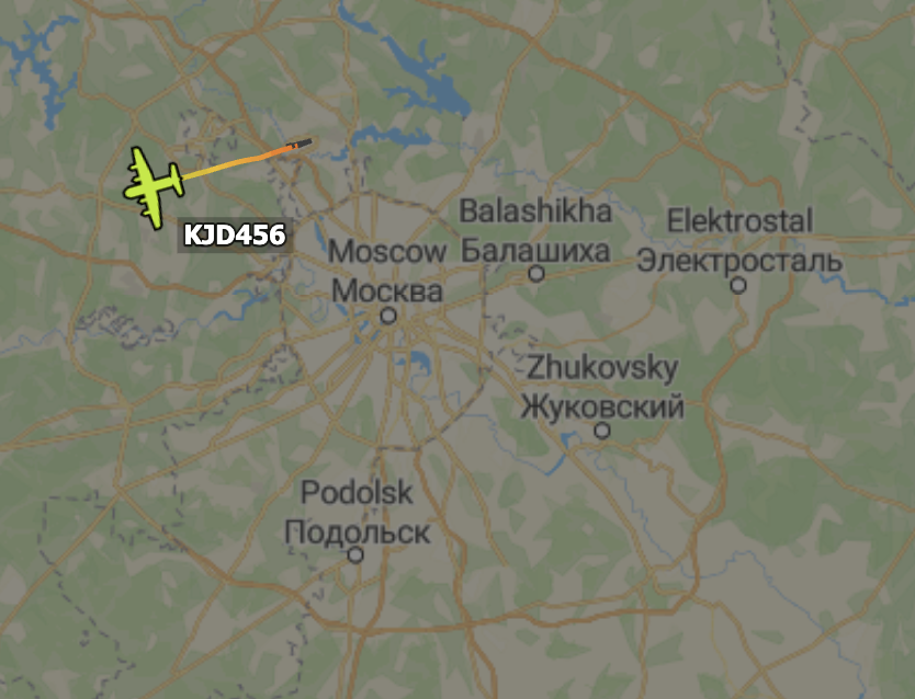TheSnoopySnoop's tweet photo. On the move out of Moscow as #KJD456 https://t.co/lbIWjslque