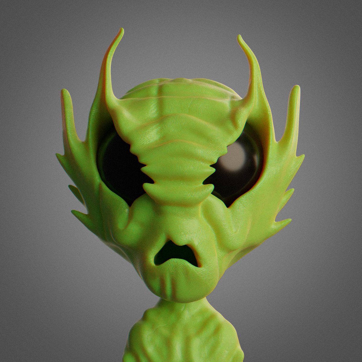 Stickyverse's tweet image. Looks like a relative of the green goblin 🥬