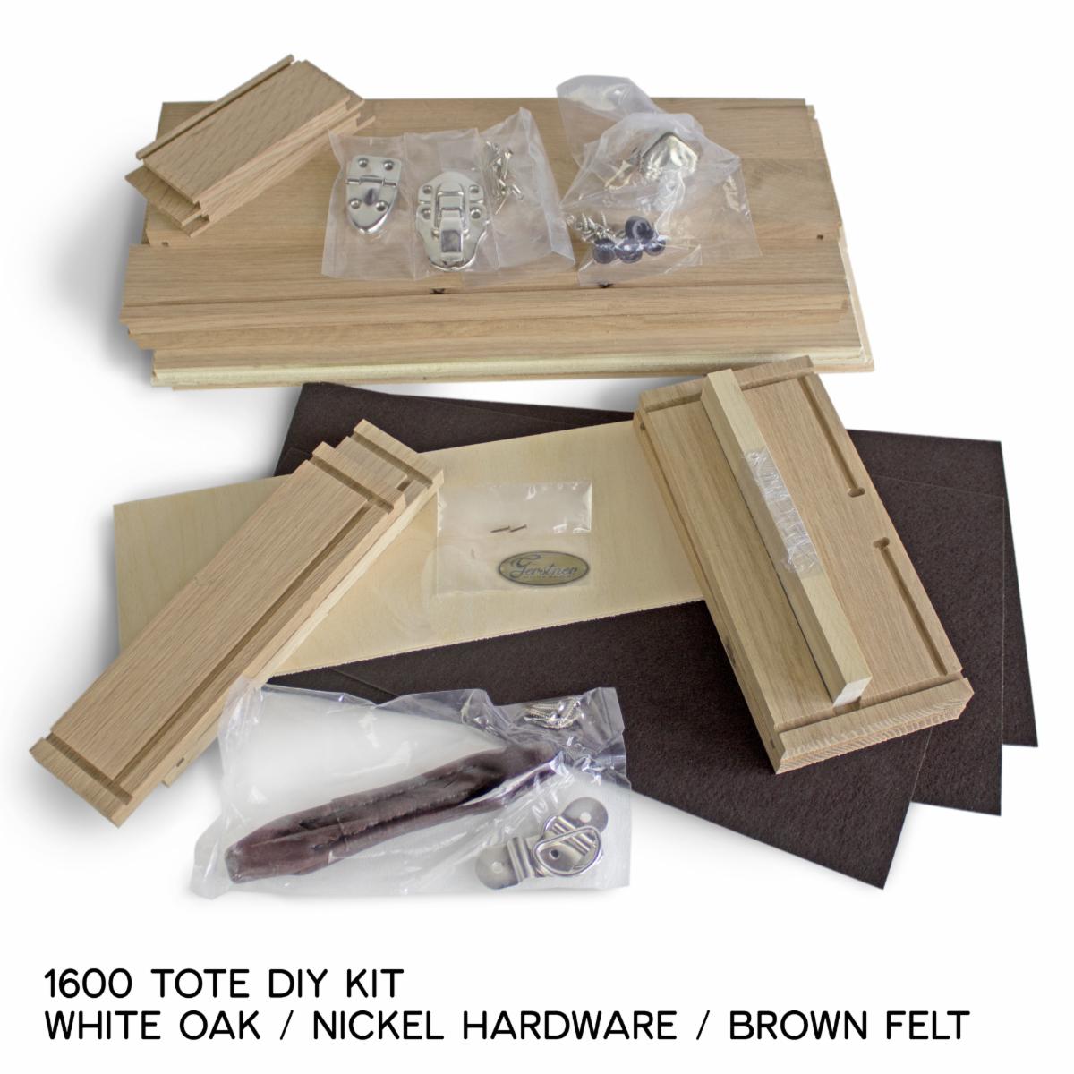 The 1600 Tote case DIY Kits always ship with brown felt. But we mistakenly packed a number of them with green felt. Instead of RE-packing everything, we're releasing the green felt kits and adding a bonus discount of 30% off.
