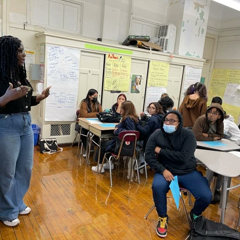 aupebrooklyn's tweet photo. Mentoring students in Robotics, Student Council and Model UN with love and success at AUPE. #bushwickstronger https://t.co/hHjDv7wXiq