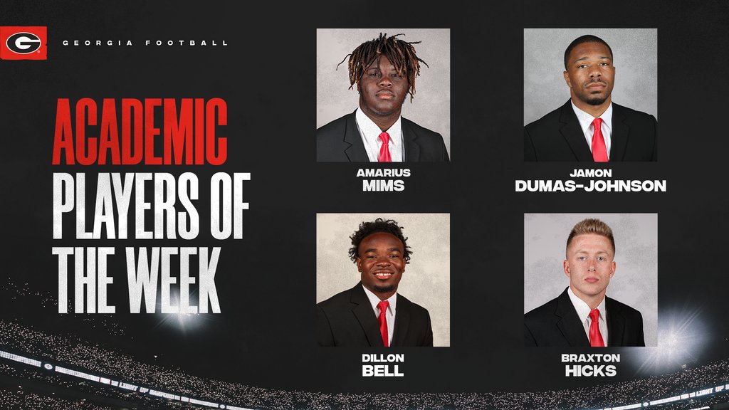 Congratulations to our Academic Players of the Week !! #GoDawgs