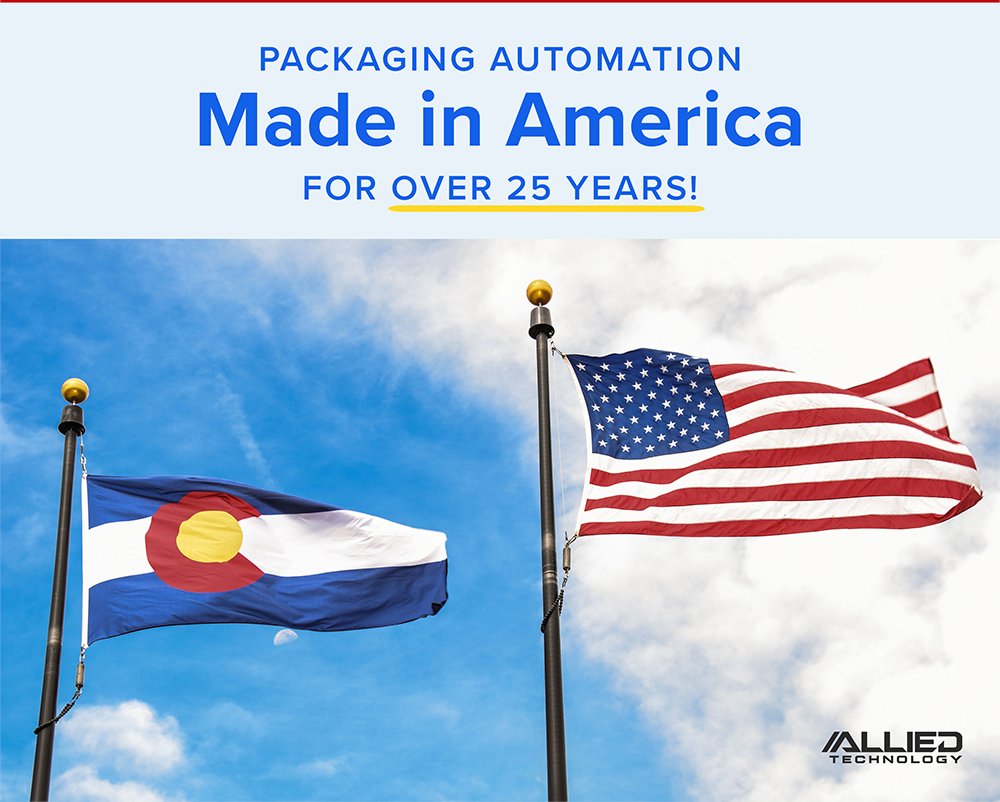 Allied_PicPac's tweet photo. Proudly made in America 🇺🇸  since 1997!  Allied Technology is a trusted and experienced team of automation experts 🛠 🤖 📦 .

For Palletizers, Depalletizers, Case Packers, and other end-of-line packaging technology, check out https://t.co/nAaKAr1MKQ https://t.co/39VqQ8fJcm