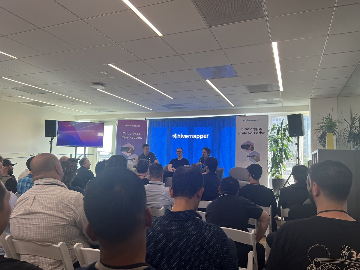 wlazar's tweet photo. Fun day today representing @Spread_Networks with a stellar group of #TIPN deployers. @helium @ParleyLabs @thegristleking @jhiller all in the house for @Hivemapper Fleet Day! https://t.co/LLtjLfaQ1Q