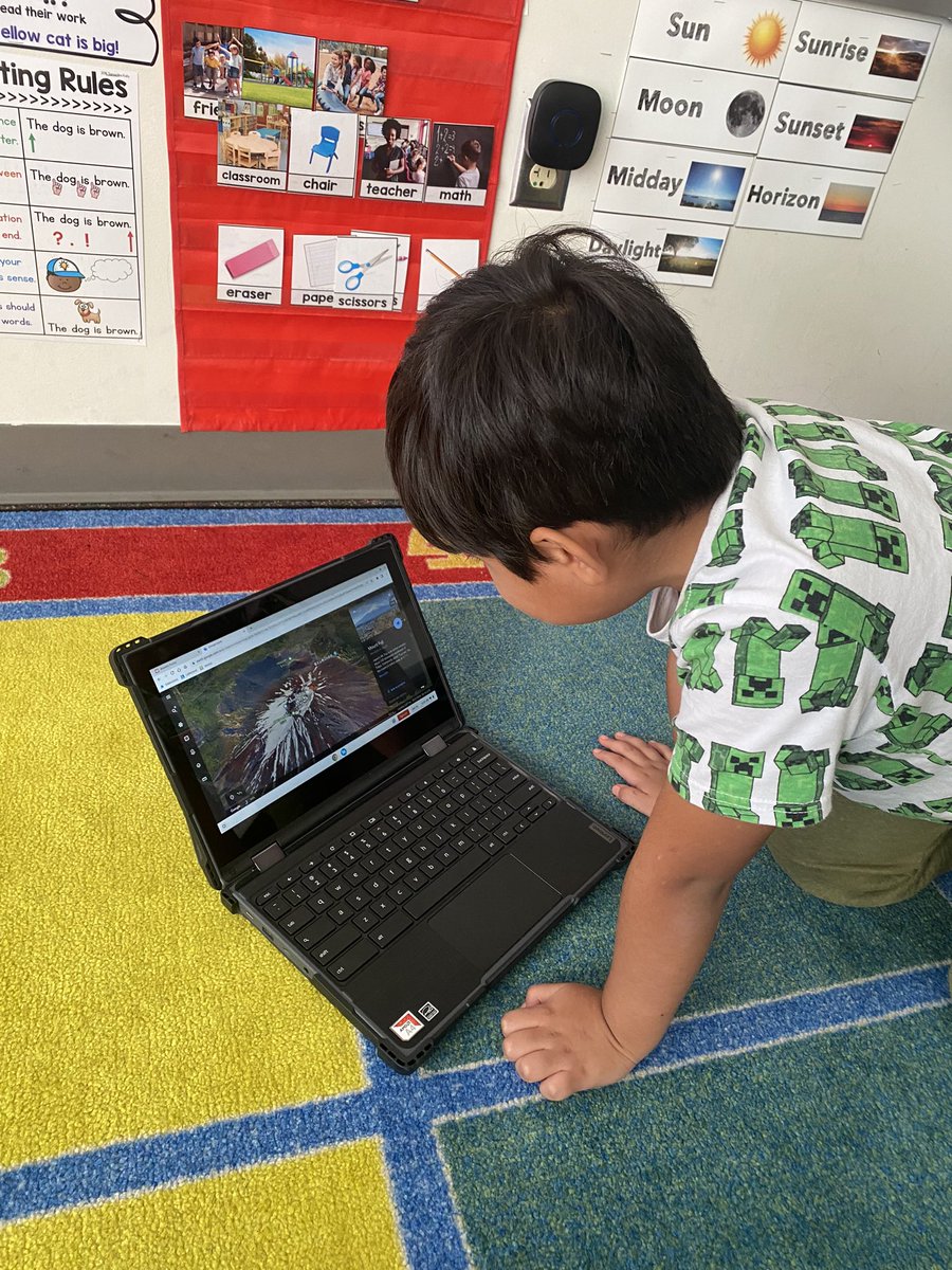 First graders LOVED using google earth to take a deeper look at what landforms look like!