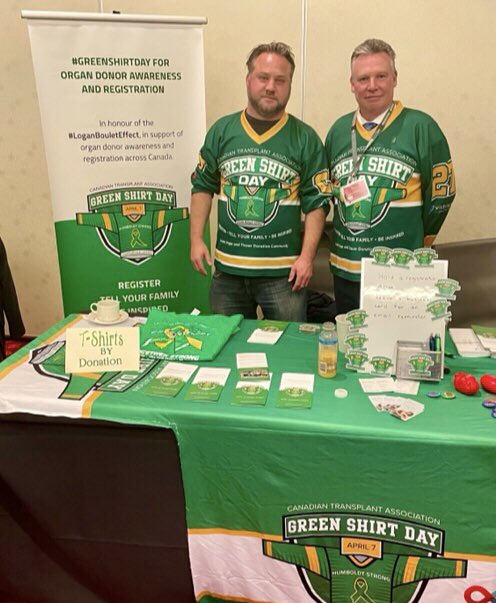 GreenShirtDay's tweet photo. Thank you #BCCSAConference2022 for having us and a special thanks to all those that registered as organ & tissue donors! #GreenShirtDay #LoganBouletEffect @BC_Transplant @CTACanada @CanadasLifeline @kidneycanada https://t.co/dMhaW1Ac8Y