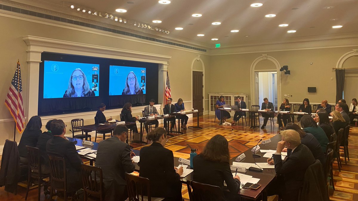 WHCEQ46's tweet photo. Another big day for #BuyClean! @BrendaMallory46 and @AliZaidi46 met with state leaders to discuss opportunities to accelerate the purchasing of lower-carbon construction materials made by American workers. https://t.co/83wK82Saqd