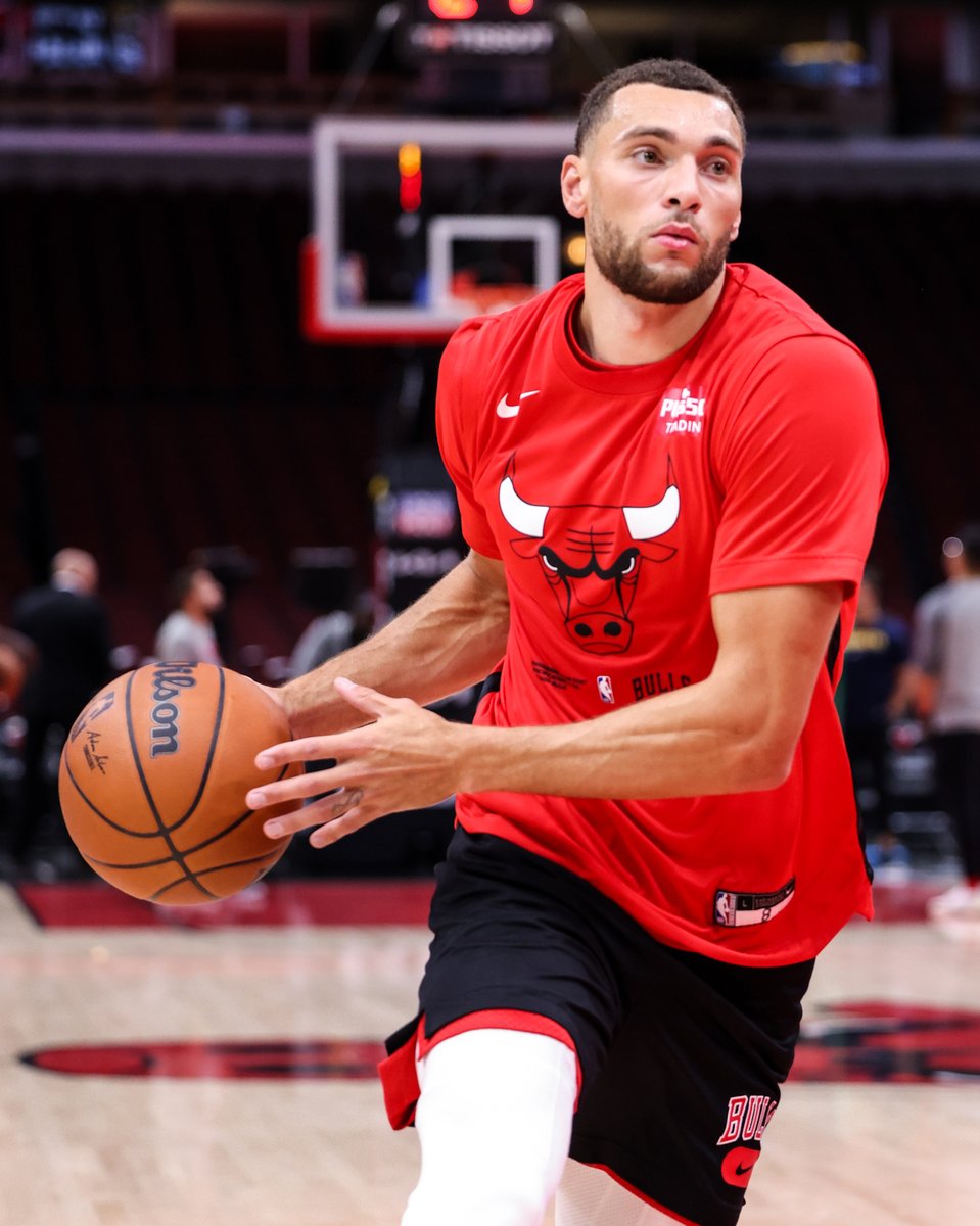 chicagobulls's tweet photo. Zach LaVine (left knee injury management) is listed as OUT for Friday night's game vs. Washington. https://t.co/2d7WTQj1xo