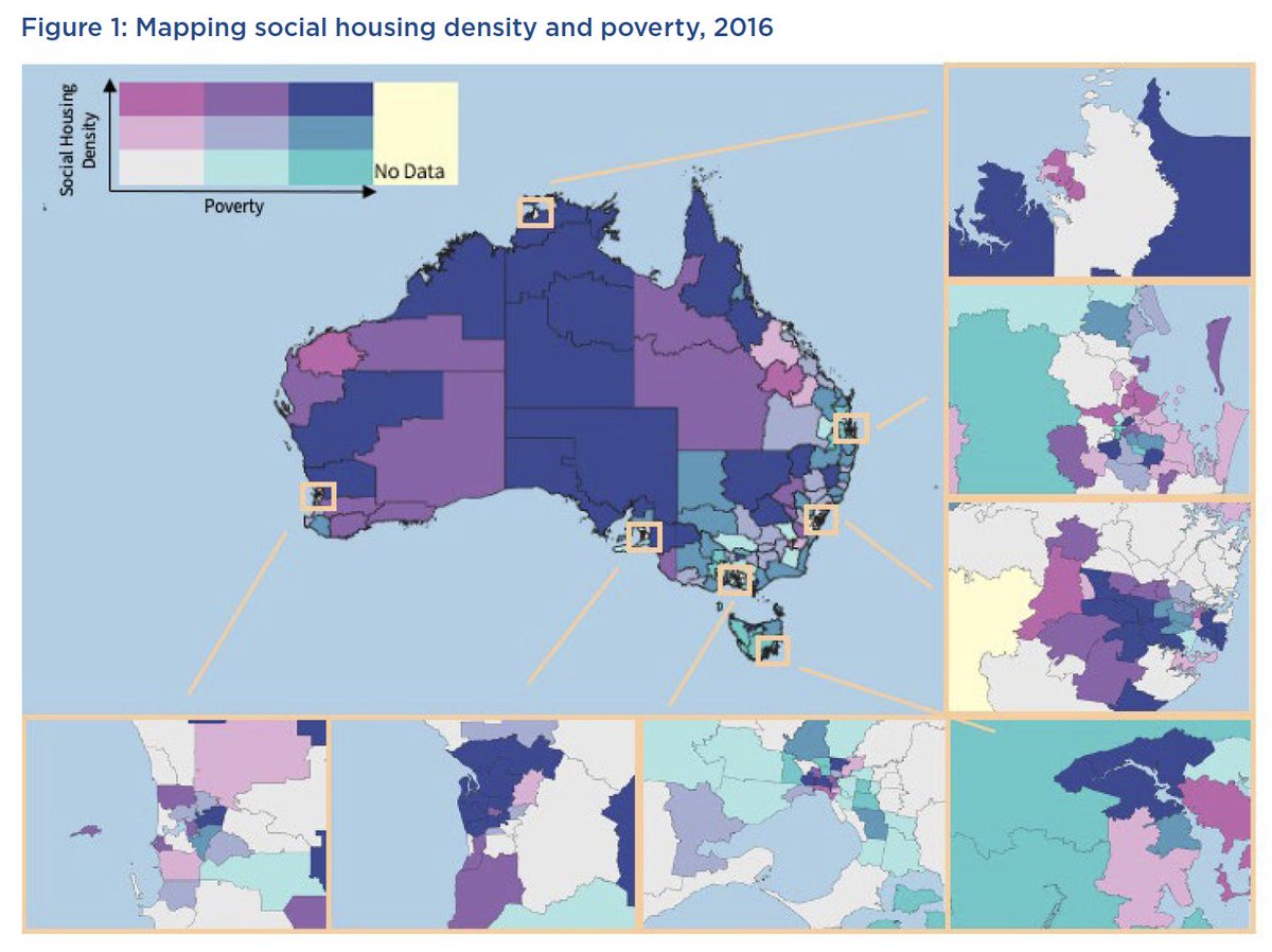 Do we have adequate social housing in the communities that need it the most? Our new Breaking Down Barriers Rapid Analysis maps housing density + poverty across Australia and finds an interesting correlation. → go.unimelb.edu.au/mr4e @prfoundation1 #AntiPovertyWeek #APW22