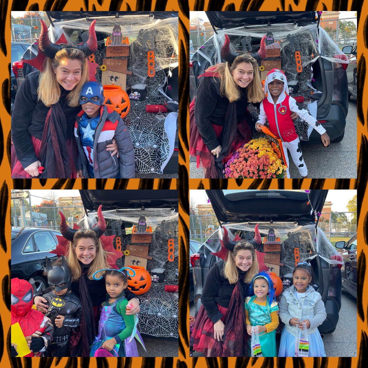 TracyCorcoran13's tweet photo. So much Fun @YoungWoodsES with our trunk or treat! @DrWJReilly and all our teachers had a great time with our students and families. GO OWLS 🦉 @pvdschools @RIDeptEd https://t.co/W60lHHWGxk