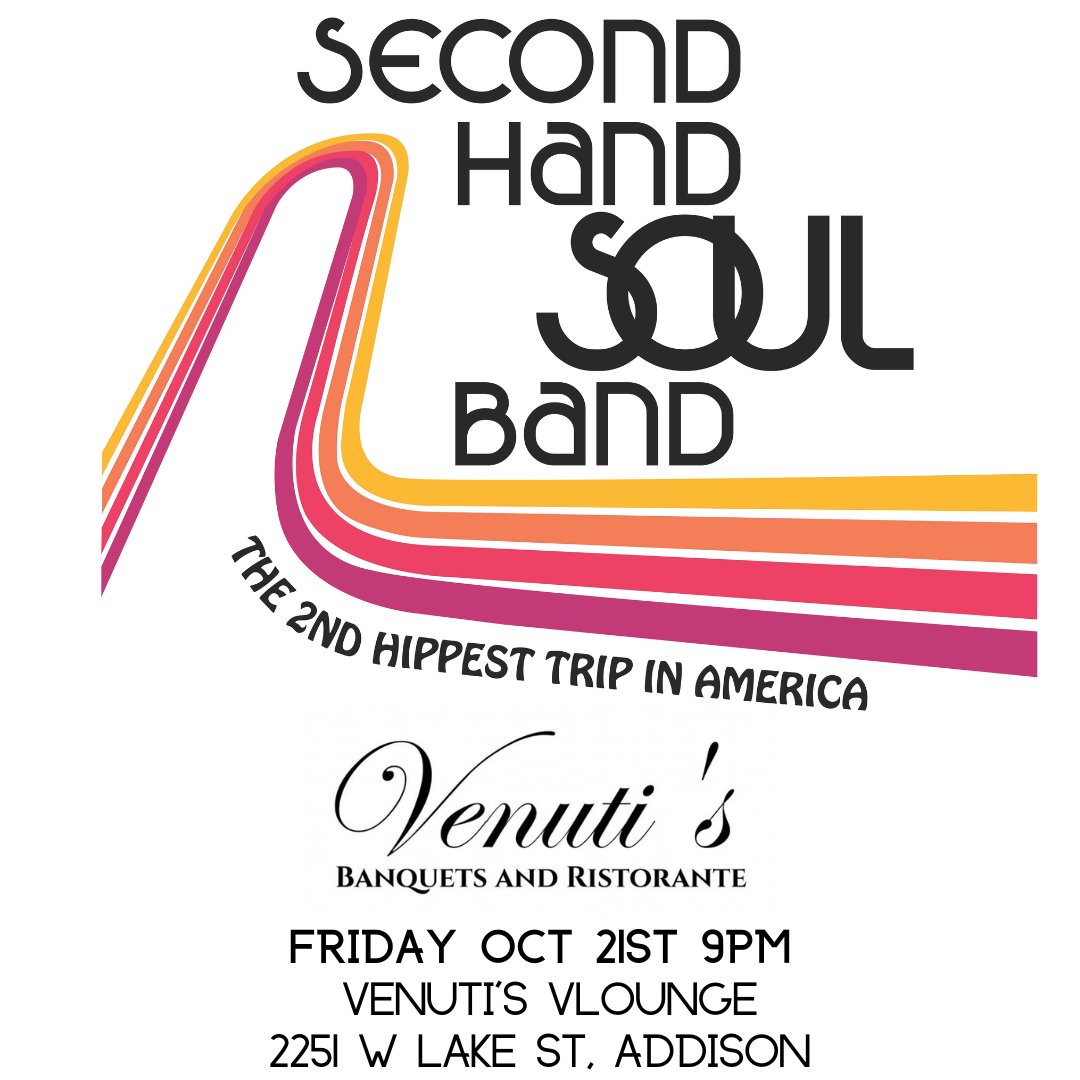 SecondHandSoulB's tweet photo. Second Hand Soul Band this Friday | Venuti's Addison 9pm - https://t.co/OVXkgeweWF https://t.co/Sc2BevU8J9