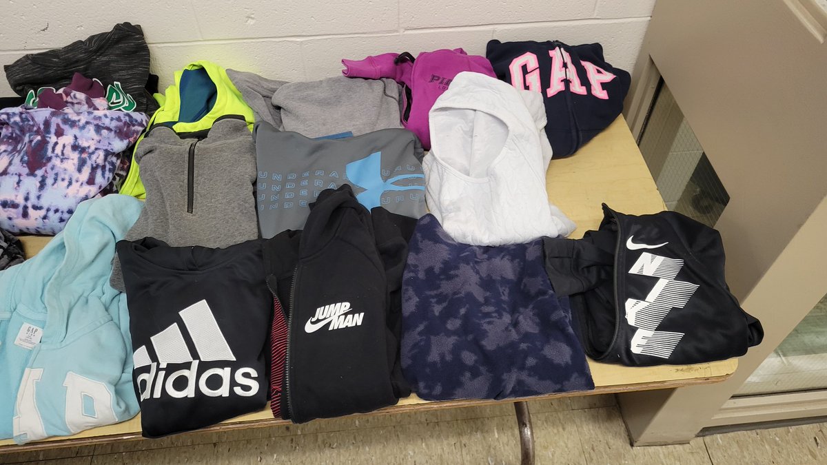 CHCSprincipal's tweet photo. CHCS Lost and Found. https://t.co/QZLfM1X6st