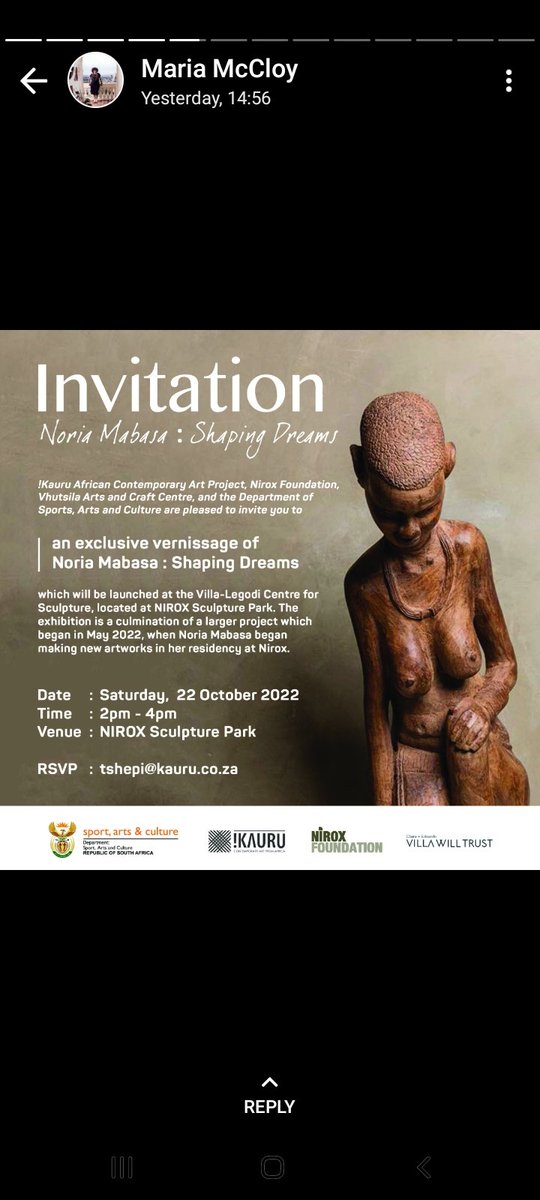 AZAHBRAND's tweet photo. @Curvy_Lebo Eya there is an exhibition of the work at Nirox https://t.co/hASpfjmAfr