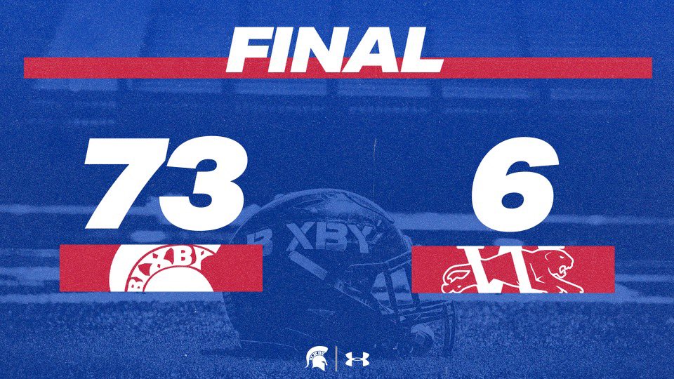 That’s ball game at Lee Snider Field! #BixbySpartans | #Undeniable