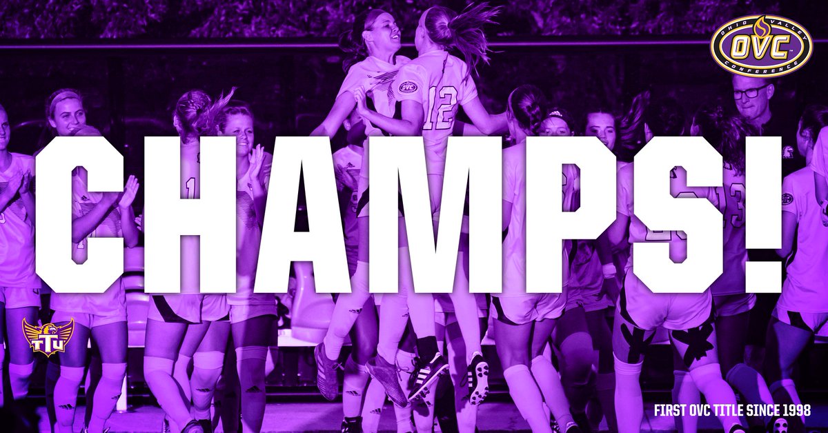 Tennessee Tech Soccer (@ttusoccer) on Twitter photo With tonight's 1-0 victory over Morehead State, <a href="/TTUSoccer/">Tennessee Tech Soccer</a> has clinched at least a share of its first <a href="/OVCSports/">Ohio Valley Conference</a> title since 1998!
Tech closes the regular season at Little Rock at noon on Sunday.
Congrats to our Golden Eagles!
#WingsUp #OVCit With tonight's 1-0 victory over Morehead State, <a href="/TTUSoccer/">Tennessee Tech Soccer</a> has clinched at least a share of its first <a href="/OVCSports/">Ohio Valley Conference</a> title since 1998!
Tech closes the regular season at Little Rock at noon on Sunday.
Congrats to our Golden Eagles!
#WingsUp #OVCit