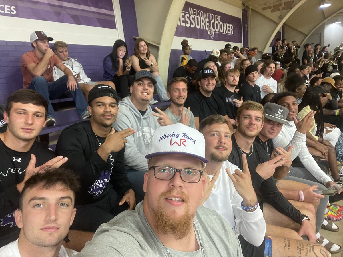 ryanwaugh07's tweet photo. BOTPW: Shelton Edition ✅ Big time W @SFA_Volleyball  #RaiseTheAxe #TheaXeGames https://t.co/CMHjR1a52L