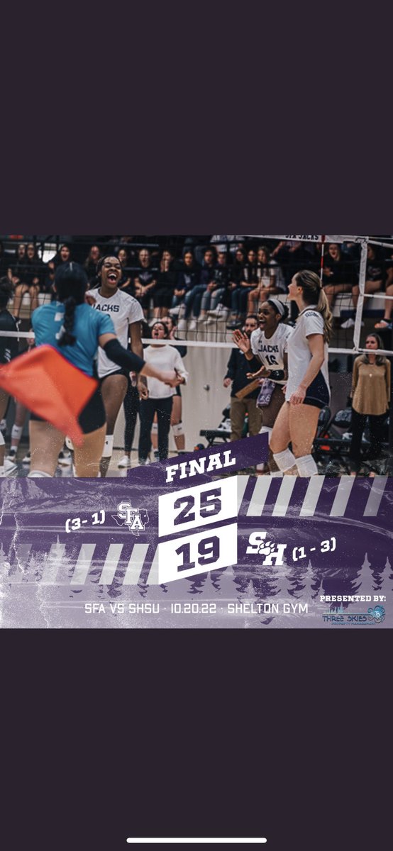 ryanwaugh07's tweet photo. BOTPW: Shelton Edition ✅ Big time W @SFA_Volleyball  #RaiseTheAxe #TheaXeGames https://t.co/CMHjR1a52L