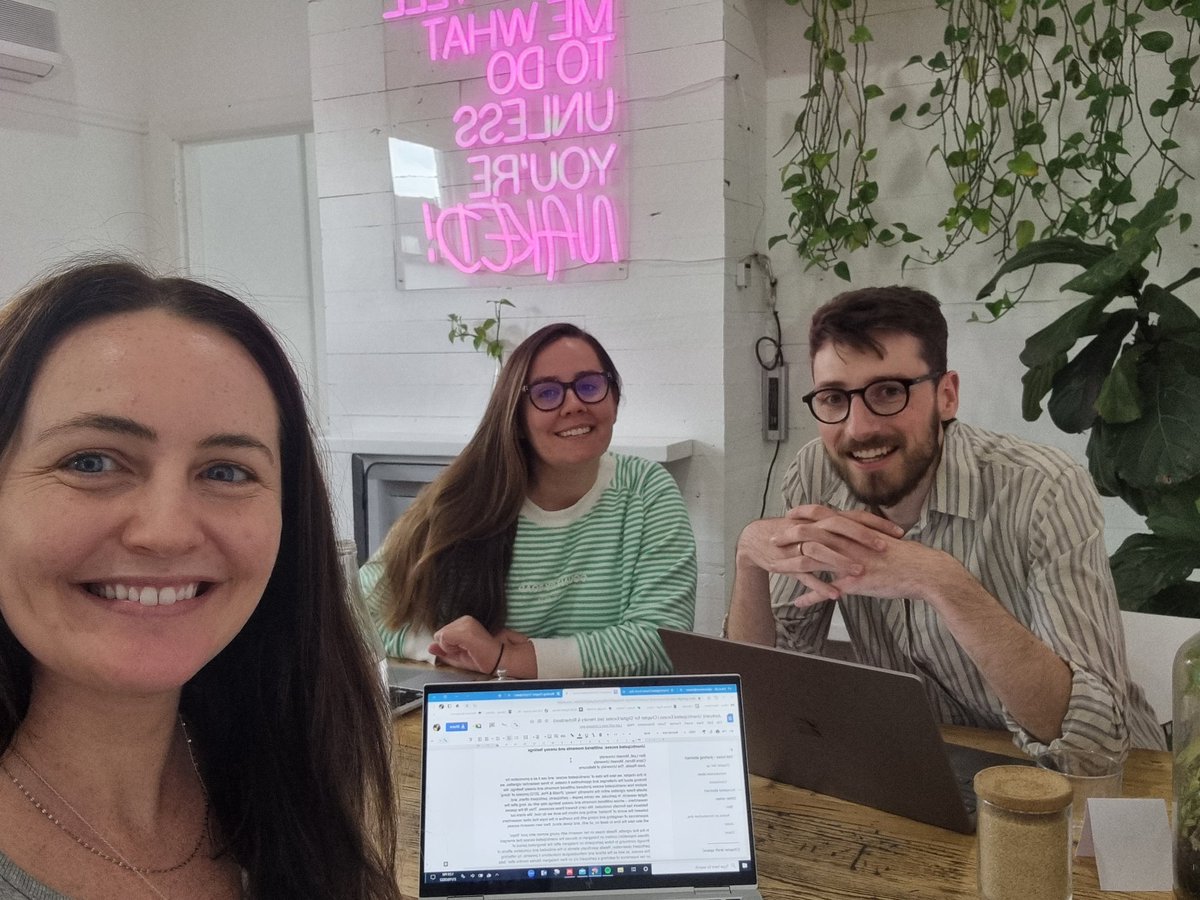 Writing workshop this morning with co-authors <a href="/benlyal/">Ben Lyall</a> <a href="/josiereade/">Josie Reade</a> for an upcoming chapter in a dig methods book. Love writing with these two! ☺️