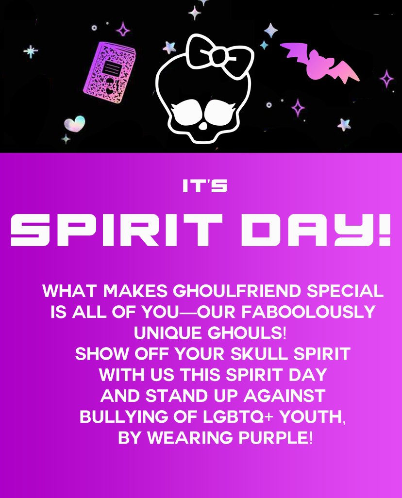 GHOULFIENDOFFCL's tweet photo. It's SPIRIT DAY! 
Wherever you are on your journey, Ghoulfriend celebrates you and all that you are, today and all year long! https://t.co/Uey1hlqokk