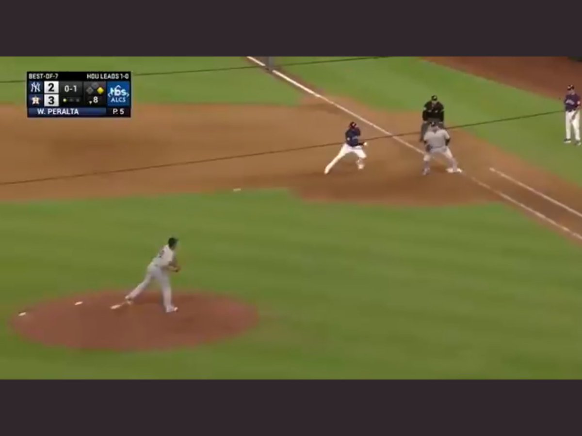 tru2ou's tweet photo. @michaelschwab13 @HoustonSooner77 He literally stepped straight towards home. You can see the ball just out of his hand. It’s a balk,,, https://t.co/F79I58is1P