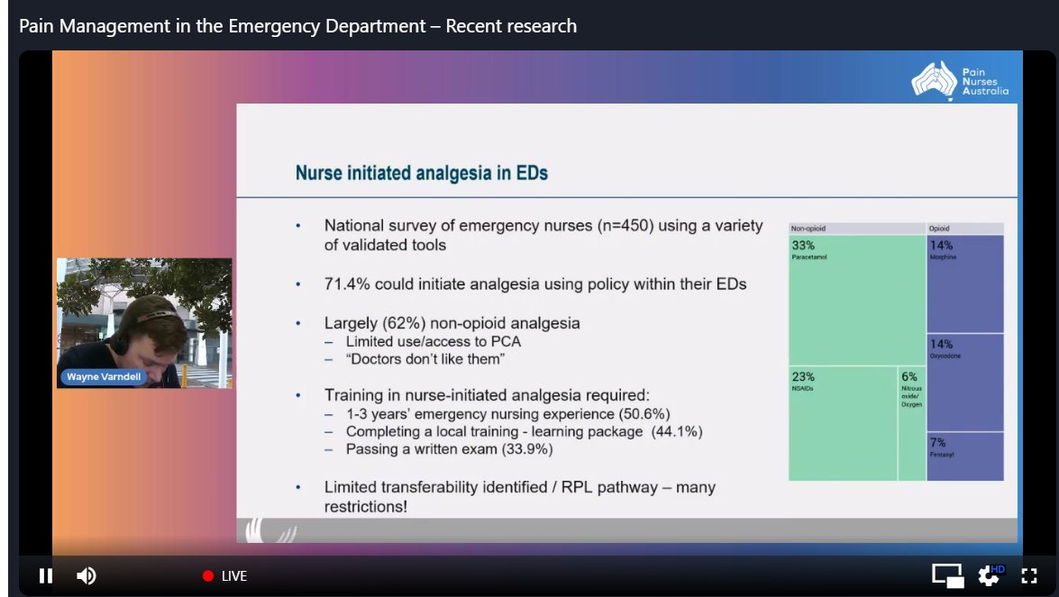 DrJoanneHarmon's tweet photo. Nurse initiated analgesia in ED- Pain management reduces the ED nurse workload.
@PainNursesAus @AcademicNation @CENAorg https://t.co/QVdU3Ssp16