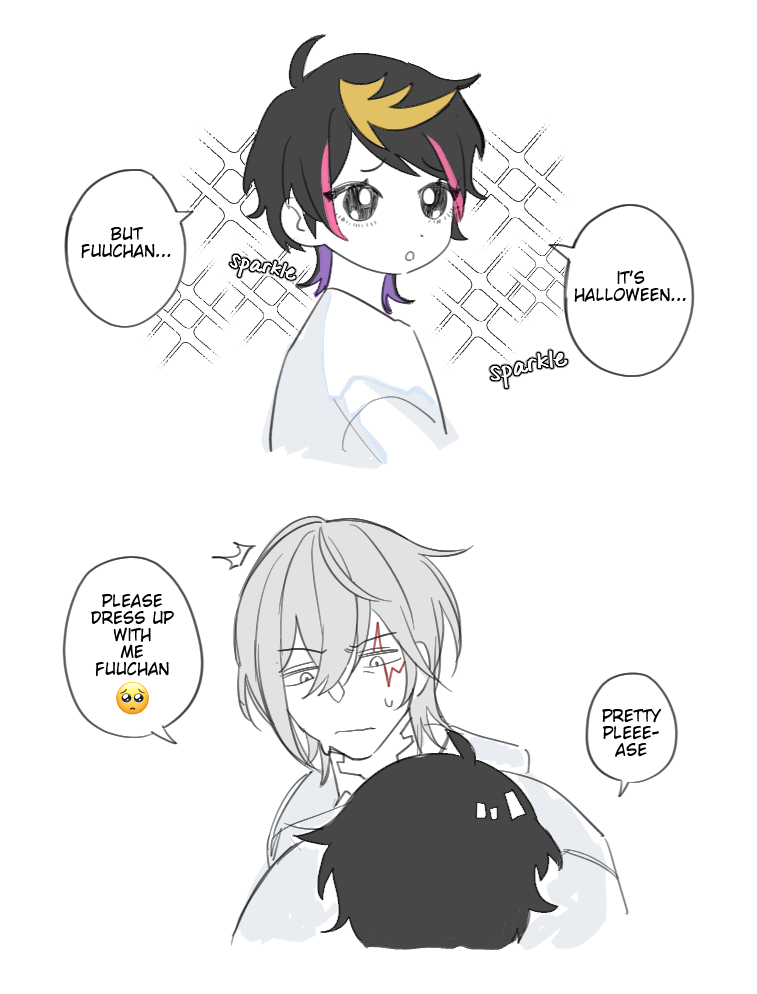 ikinaribooba's tweet photo. (smol shu AU) halloween with fuuchan c: #Artchivist #YaminoArt https://t.co/dDbvc4crbe