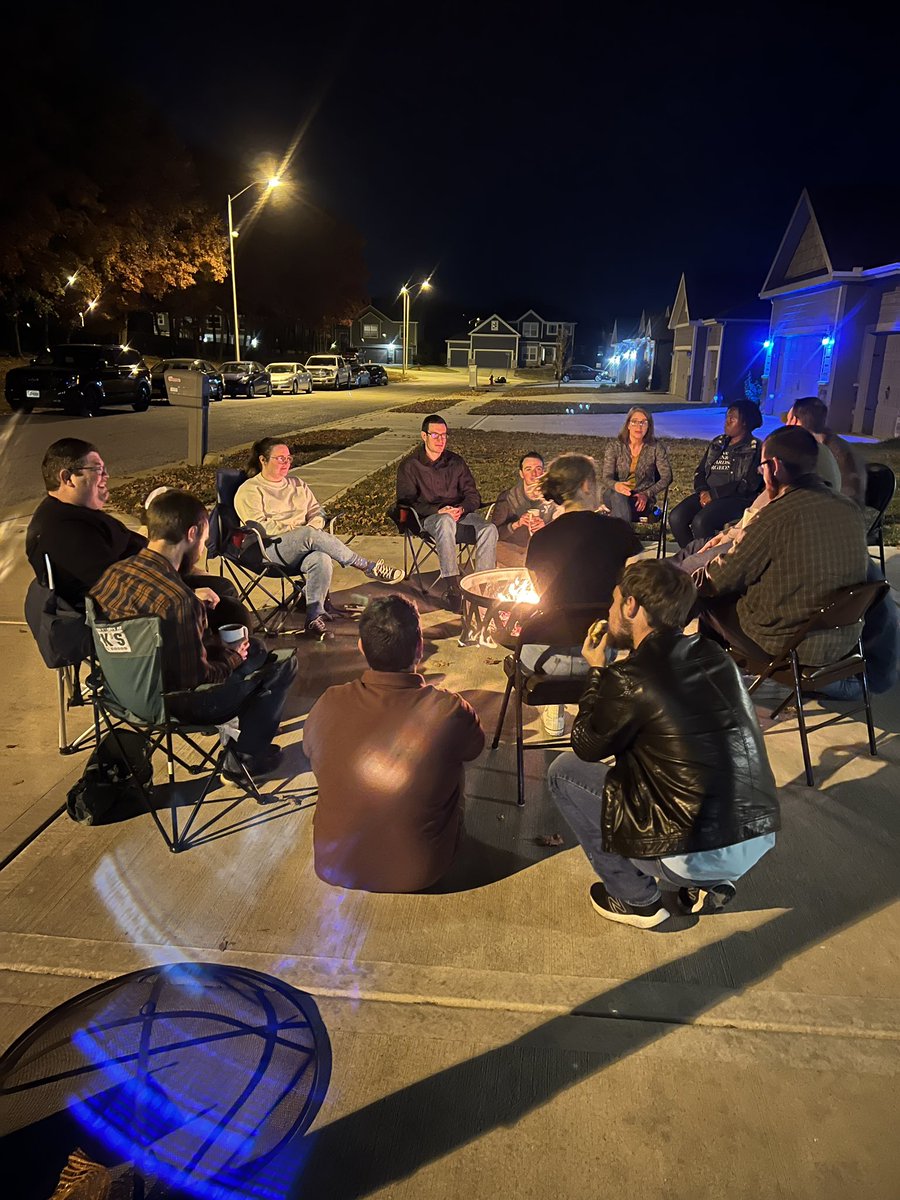 <a href="/MBTS/">Midwestern Seminary</a> student fellowship around the fire pit. Fall in KC—it doesn’t get much better.