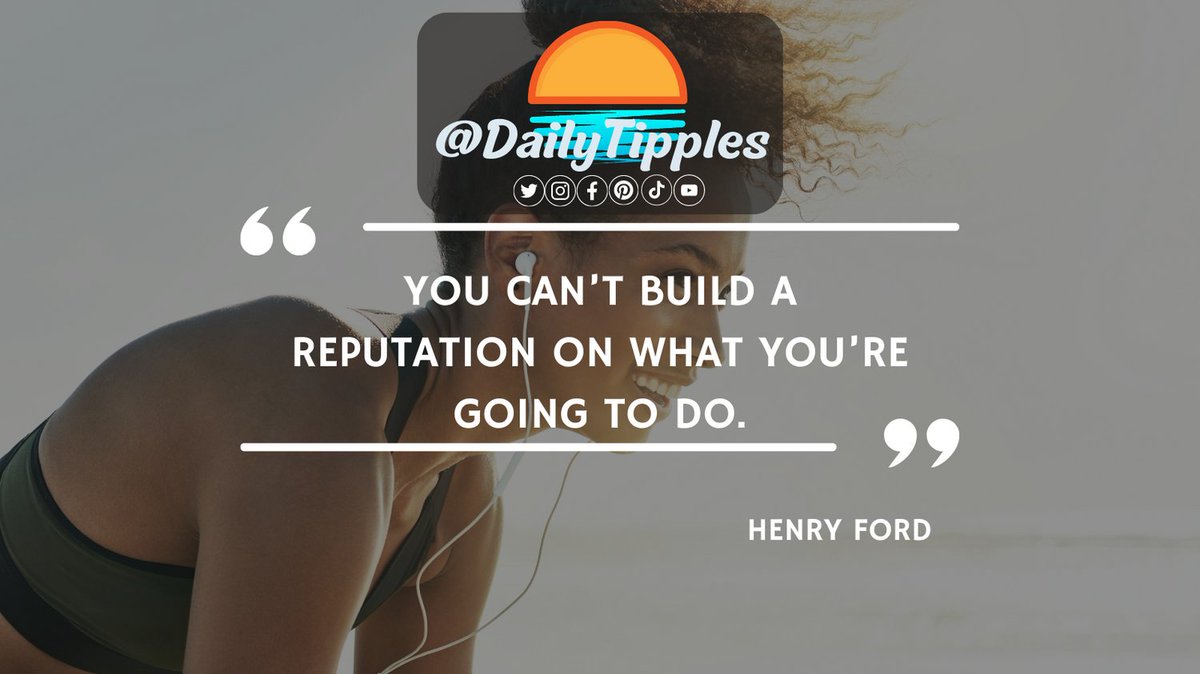 DailyTipples's tweet photo. Start Building your Reputation Today.

#GettingThingsDone #GTD #LifeOrganizer #BecomingOrganized #Productive #ProductivityHacks #Planner #BusinessOwner #Motivation #Organized #Inspiration #116am #Focus #DailyPlanning #DailyTipples #HenryFord https://t.co/mkoY6Q4Jf0