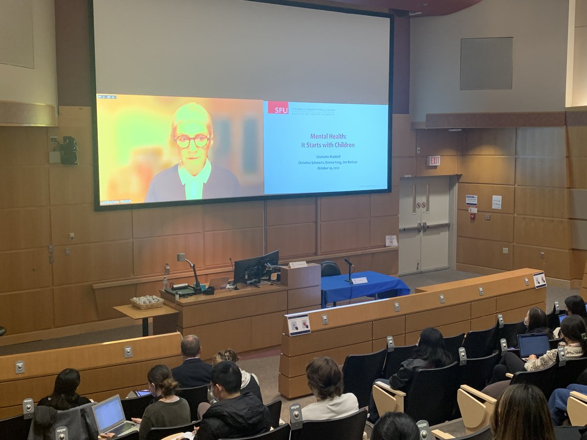 Yesterday, we kicked off #MiniMedSchool in-person for the 1st time since 2019! @SFU_FHS Dr. Waddell & @UBCmedicine @BCChildrensHosp Dr. Mah spoke to hundreds of high school students on mental health. Recordings will be available at bcchr.ca in the new year.