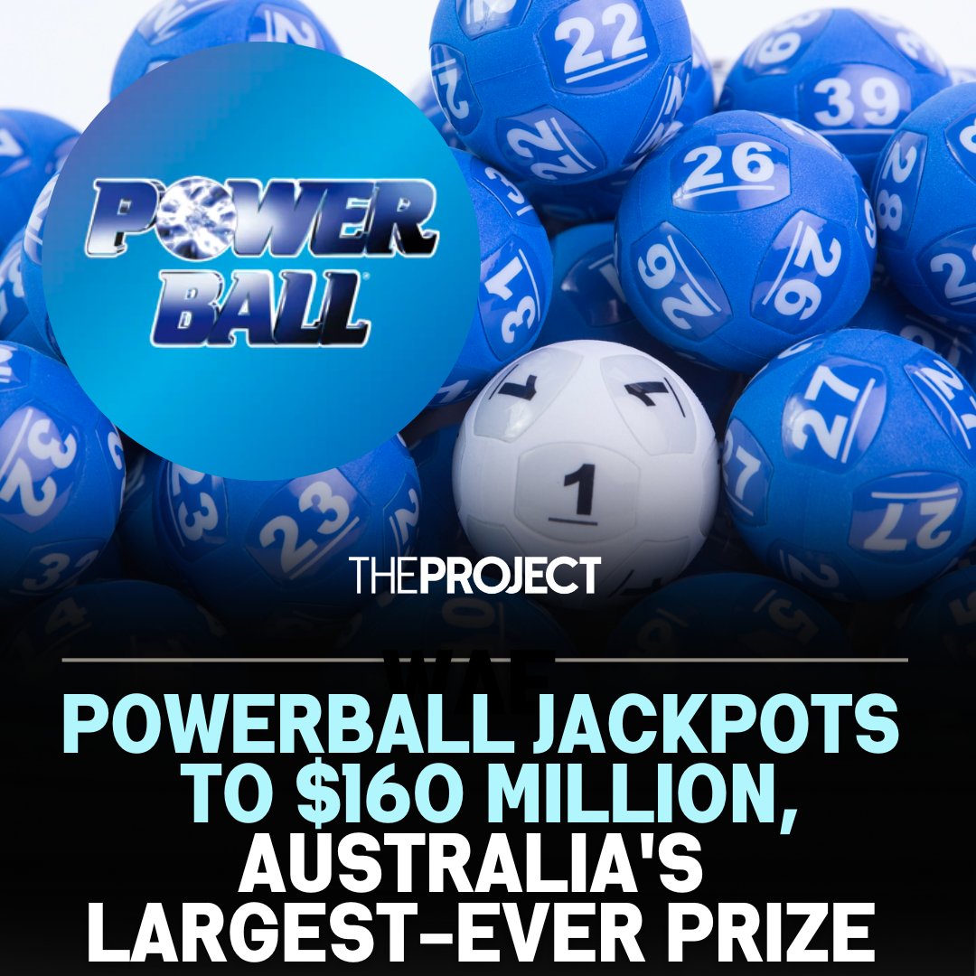 With no division one winners in last night's $100 million Powerball draw, the prize pool has skyrocketed to a whopping $160 million. 

READ MORE: https://t.co/yw0gk60Qmj
#TheProjectTV https://t.co/h5z5xUg5AR