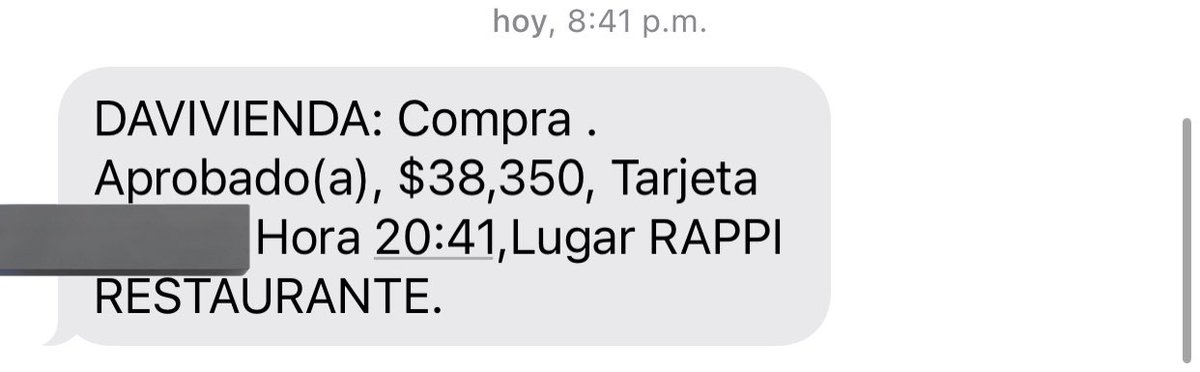 EscobarTalita's tweet photo. Modus operandi de @RappiColombia. Haces un pedido nocturno con pago por Tarjeta de Crédito… te llega un mensajito x el app de que no se pudo hacer el cobro… sin embargo tú banco te confirma el cobro x correo, x mensaje de texto y te aparece en el app de tu banco… https://t.co/1iNAJ69V6I