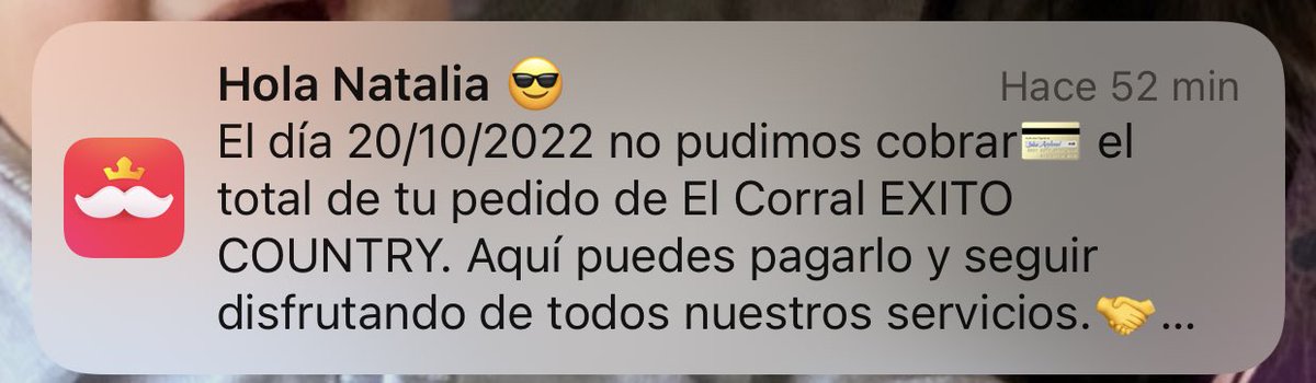 EscobarTalita's tweet photo. Modus operandi de @RappiColombia. Haces un pedido nocturno con pago por Tarjeta de Crédito… te llega un mensajito x el app de que no se pudo hacer el cobro… sin embargo tú banco te confirma el cobro x correo, x mensaje de texto y te aparece en el app de tu banco… https://t.co/1iNAJ69V6I
