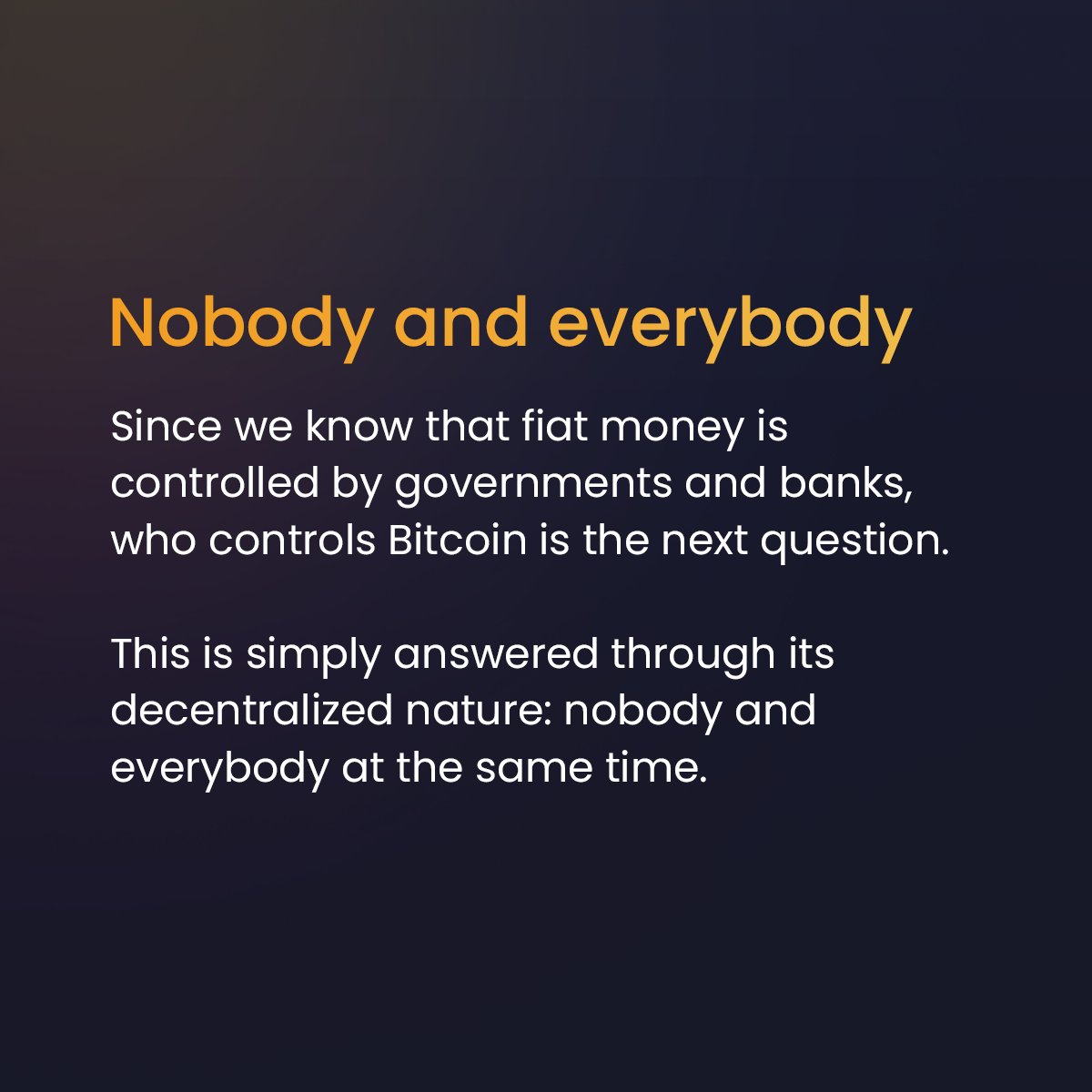 MyBLKXOfficial's tweet photo. Crypto did you know?!

Who controls cryptocurrency? https://t.co/XbqfxFOs8r