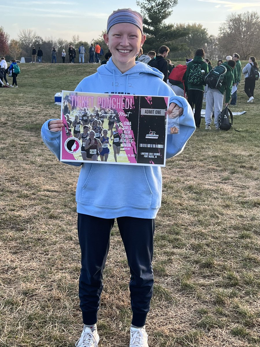 TroyAHansen's tweet photo. Congratulations Cenady Soenksen for qualifying for the state XC meet. She will run next Friday, Oct. 28th @ 2:00pm in Ft. Dodge @Rebelsnortheast @IGHSAU https://t.co/XIKhjs7oPd