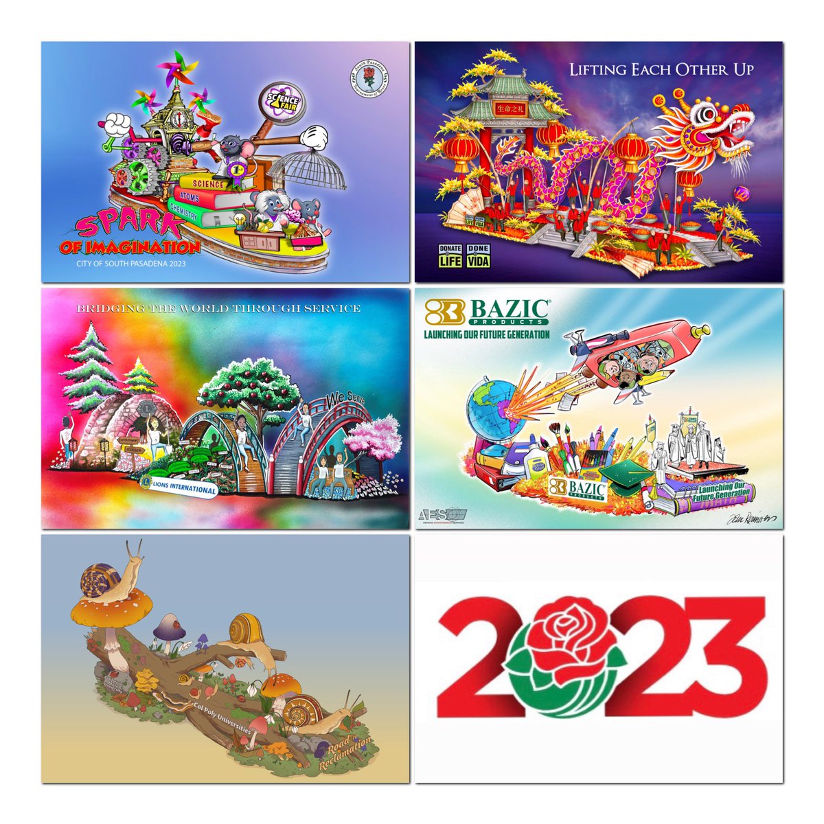 FIRST SNEAK PEEK AT 2023 FLOATS! We’re excited to present the first in a series of sneak previews of our floral float entries. @BazicProducts @CPRoseFloat @SPRoseFloat @DonateLifeFloat @lionsclubs Check out the exciting float details here: tournamentofroses.com/2023-first-flo…