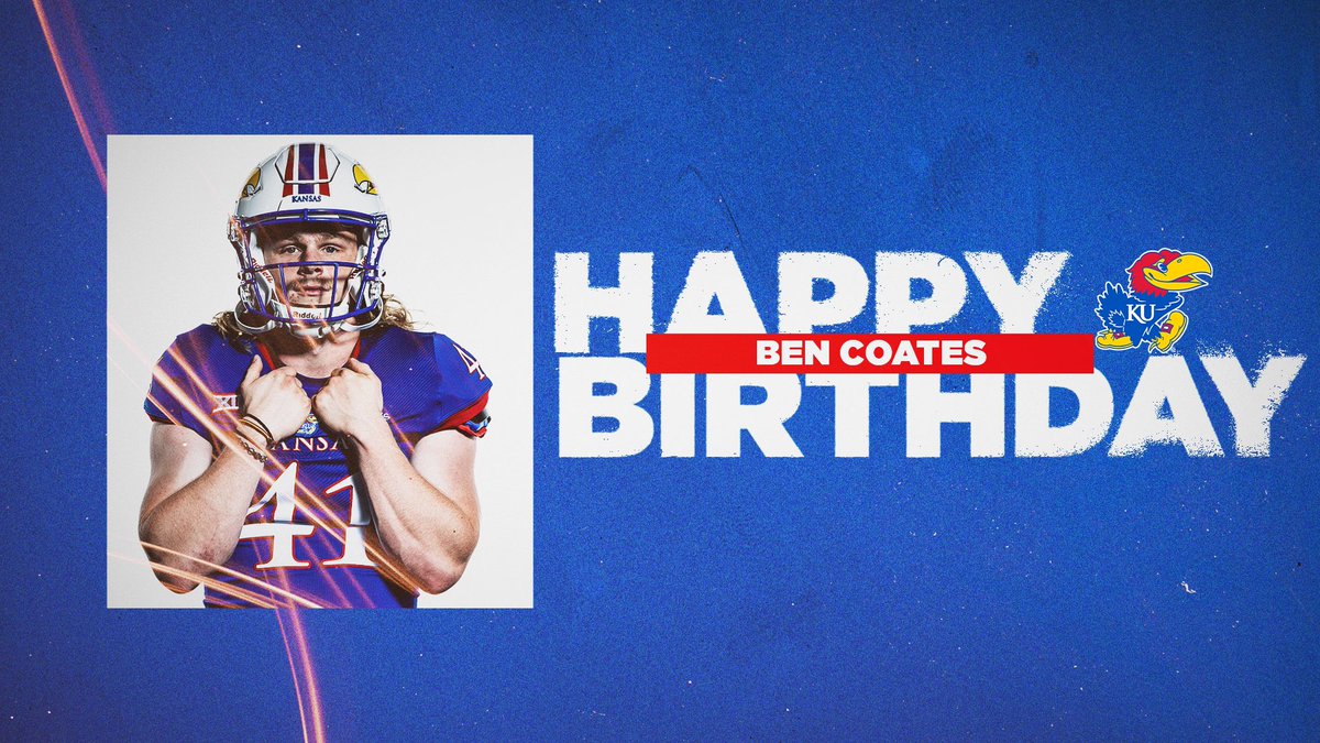Let’s all wish our Jayhawk Family member Ben Coates a very Happy Birthday! Ben, enjoy your special day! 

#RockChalkBirthday