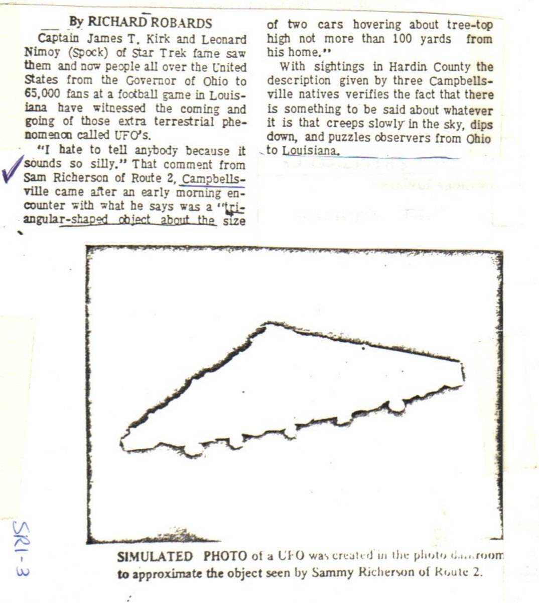 mrjeffknox's tweet photo. #ufotwitter #ufohistory #triangularufos
Today In UFO History - Triangles in Illinois
October 20, 1973
2:00 a.m. Sam Richerson and his wife awaken in their home in Campbellsville, Kentucky, when a barking dog disturbs his young son from a deep sleep. When his wife attends to him, https://t.co/4c5NdvdBrv
