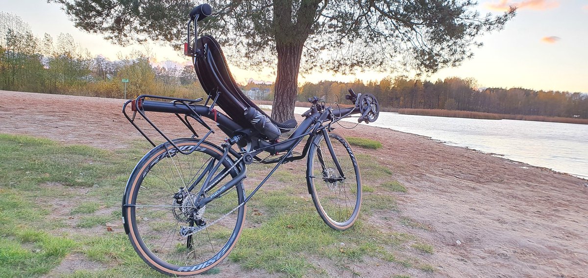 Slibiniukas's tweet photo. Like AESPA once sung, dreams do come true, sometimes. Just don't look at the bank account afterwards! #recumbent is in and it's great! Season for it is just about over this year, but I have high hopes for the next. Long distance on this #azub should be a lot more comfy, hopefully https://t.co/CzkANIb3TL