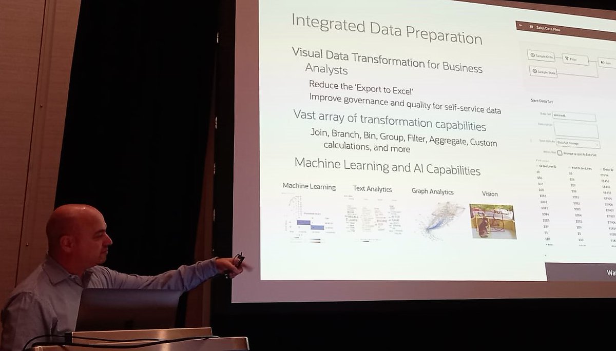 philippe_lions's tweet photo. @gabbyr presenting a comprehensive session on #oracleanalytics features and roadmap today #CloudWorld2022 , highlighting integration of #AI and #ML in the #OAC experience... Cool new features coming ahead for business users ! https://t.co/zMe8ZuJsQj