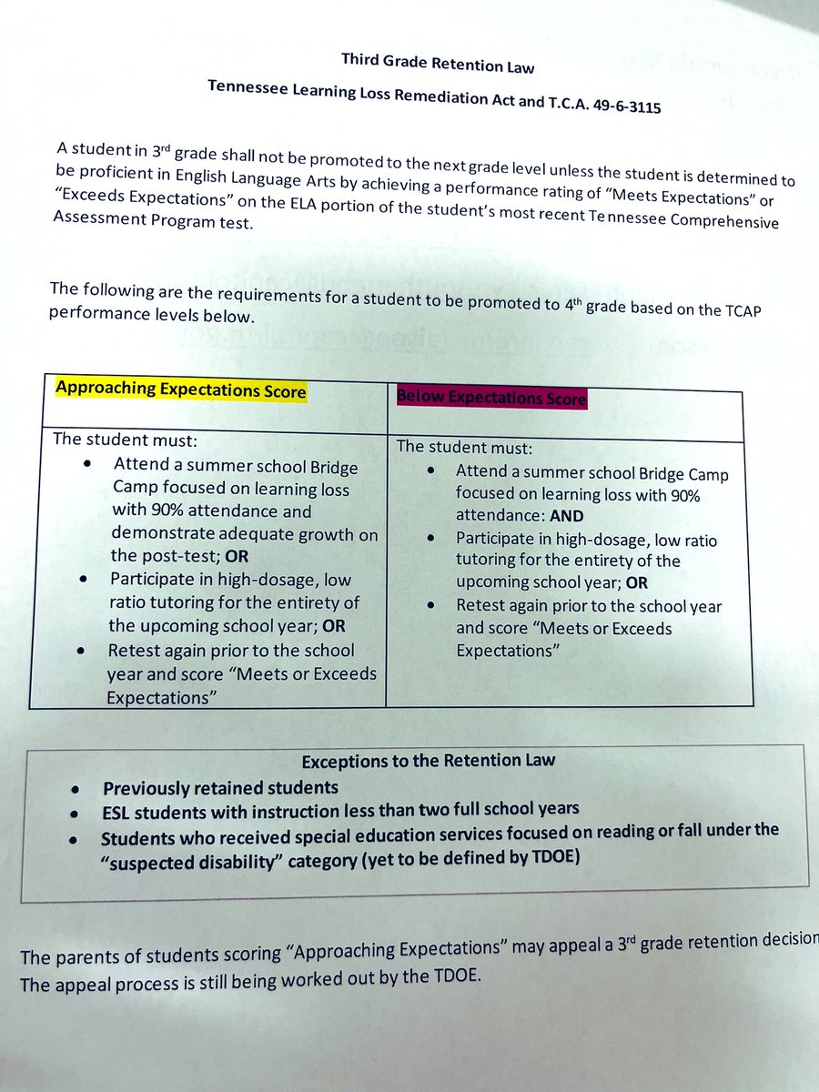 writenoelle's tweet photo. Public school meetings about the TN 3rd grade retention law (TCA 49-6-3115).  Contact your legislators &amp; demand change https://t.co/vR81XjavEW #YourVoteMatter https://t.co/SMd1DH7H5B