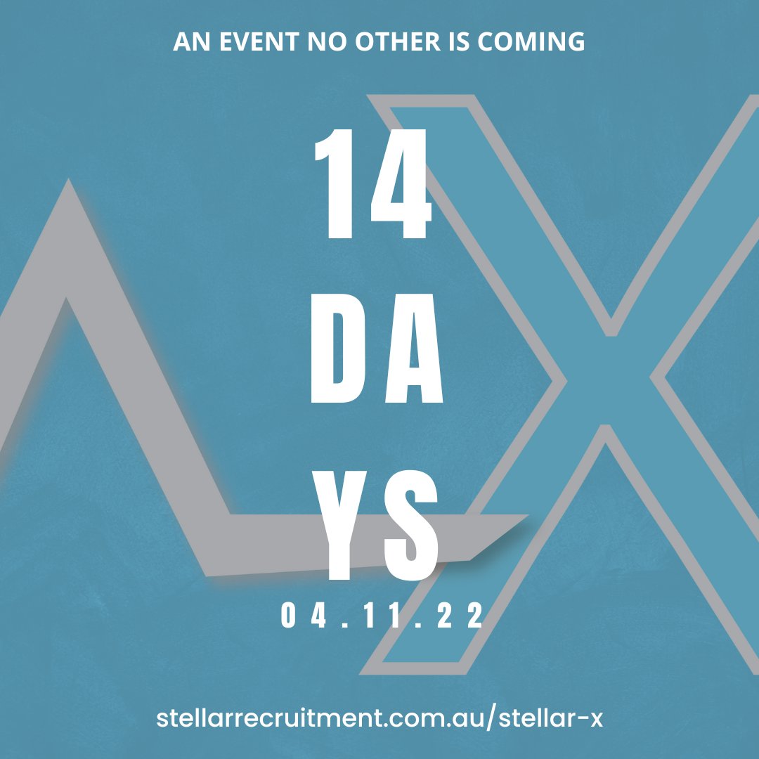 The countdown is on! 

Just two weeks to go until Stellar X is here! This TEDx style event is one that you don't want to miss, with an amazing line up at one of the most iconic venues at Brisbane Powerhouse.