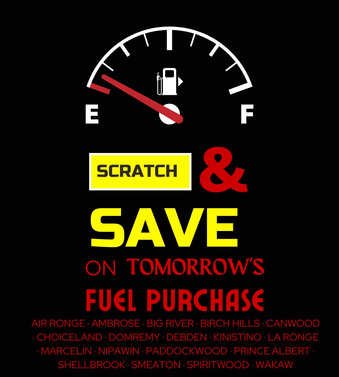 lakecountrycoop's tweet photo. Head to any of the locations on the image to fill up and SCRATCH AND SAVE on your fuel purchase. Visit us tomorrow, October 21, 2022. Cardlock sites excluded from promotion - only available at retail petroleum sites. SAVE a minimum of 2 cents per litre TOMORROW https://t.co/P4zLSlAasU