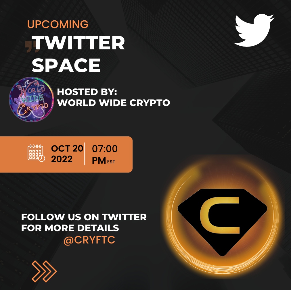 CryftNet's tweet photo. LIVE NOW!

#TwitterSpace #AMA #CryptoNews #Crypto #Defi #BNB #defi #BSC #SAFEMOONARMY #Cryft #CryftCards #GiftCrypto https://t.co/cwtBvPeRlW
