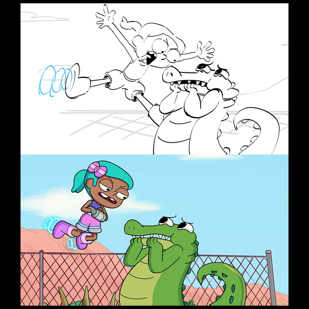 AllenZhangArt's tweet photo. Some panels of mine from Oddballs! Thanks Chelsea Ker, @jouchellem, and @sohsilly for being awesome directors, loved working under y'all!! Check out the show on Netflix~ https://t.co/zdSvULf0jB