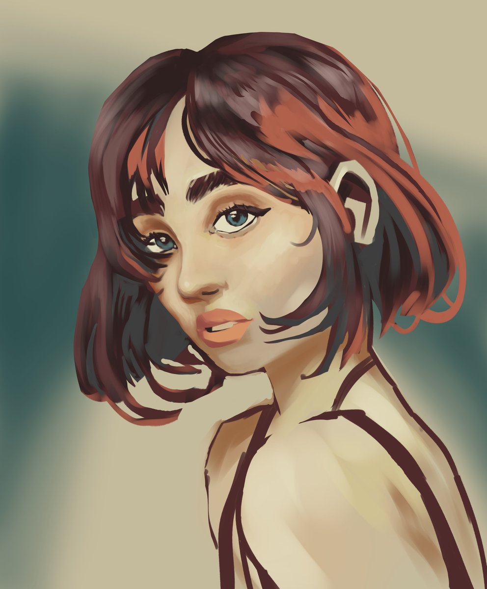 KingKhyle's tweet photo. Gotta get that daily studying in! Still trying to learn to paint, here's a real attempt at doing a face.

#art #portraitart #digitalpainting https://t.co/2RROEZjsc4