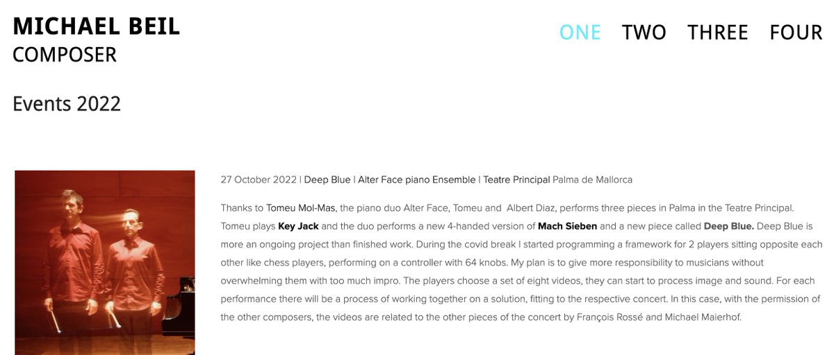 tameiou's tweet photo. Només falten 7 dies per al concert d' @Piano_AlterFace al @teatreprincipal. Us he dit que hi feim dues estrenes de #MichaelBeil?
Idò això, que serà molt guai.
Encara queden entrades a la venda a https://t.co/HpfFelDpHW
Veniu-hi! https://t.co/wvaCpfYVMG
