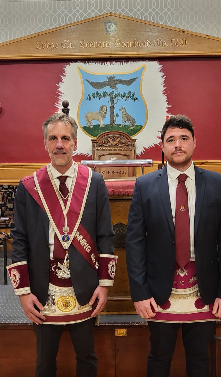 A visit to Lodge St Leonard Loanhead No 580 with our Latest Master Mason Bro. Ross, where we witnessed an excellent ceremony conducted by Their Master and Office Bearers