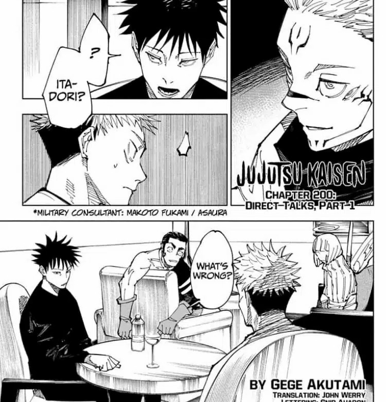 ElMundoShiro's tweet photo. El capítulo número 200 del #Manga de #JujutsuKaisen qué salió el pasado 10 de octubre, contó con la #Colaboración del escritor #MakotoFukami, reconocido por su participación en la serie #PsychoPass y el co-creador de #LycorisRecoil, #Asaura. https://t.co/bHNUH8STTQ